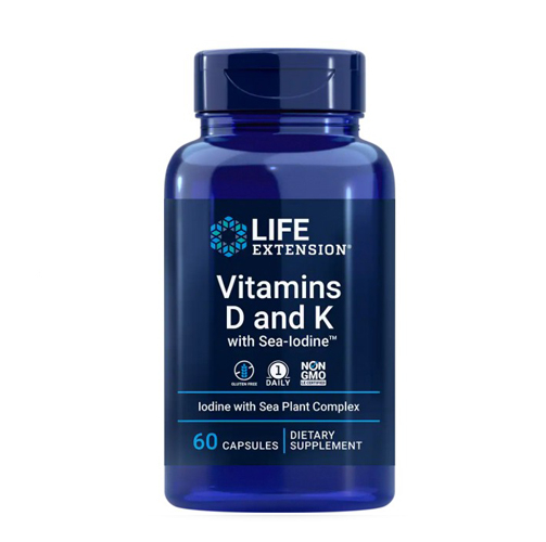 Life Extension Vitamins D and K with Sea-Iodine 60 кап