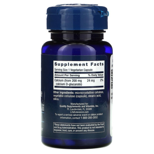 Life Extension Calcium D-Glucorate 200 мг 60 вег. кап